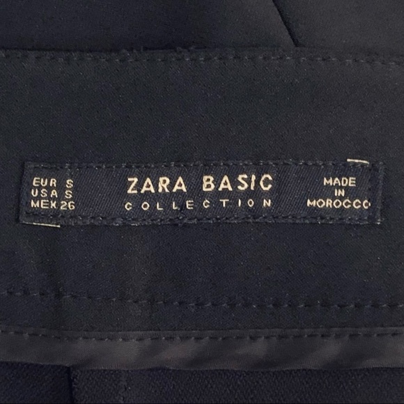 ZARA Black Faux Pearls Peplum Mini Skirt Size Small - Picture 8 of 10